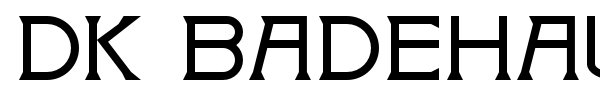 DK Badehaus font preview